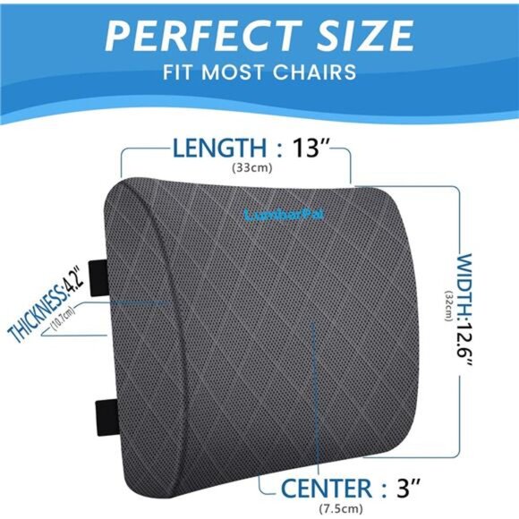 Lumbar Support Pillow for Office Chair Back Support Lumbar Pillow for Car - Picture 2 of 7